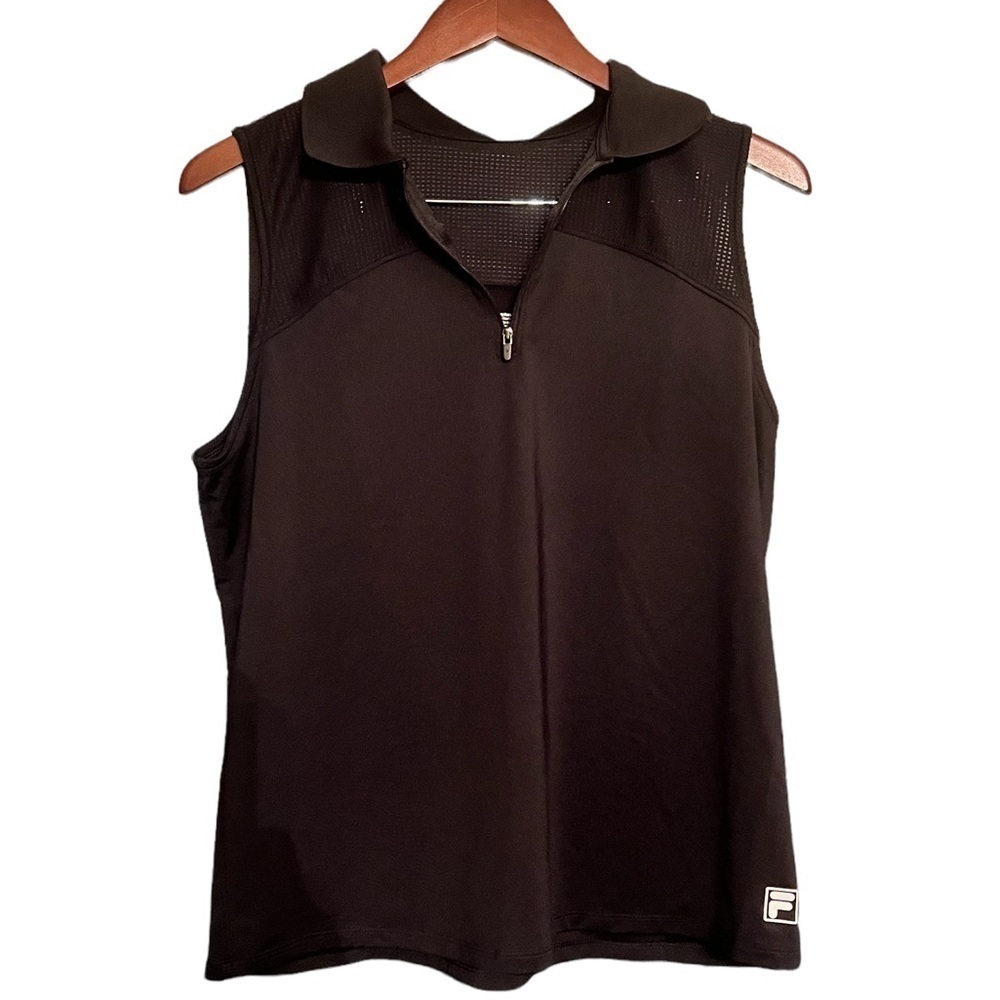 Fila 3/4 zip sleeveless top sz L